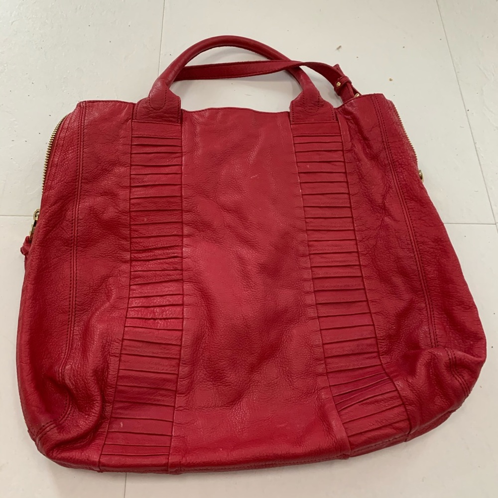 Red Kelsi Dagger leather handbag 17x18x6